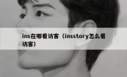 ins在哪看访客（insstory怎么看访客）