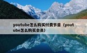 youtube怎么购买付费节目（youtube怎么购买会员）