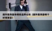 国外服务器有哪些品牌名称（国外服务器哪个好用便宜）
