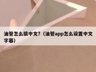 油管怎么搞中文?（油管app怎么设置中文字幕）