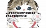 ins查看自己的浏览记录在哪里看（ins上怎么查看被浏览记录）