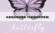 抖音粉丝如何赚钱（抖音粉丝如何挣钱）