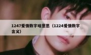 1247爱情数字啥意思（1224爱情数字含义）