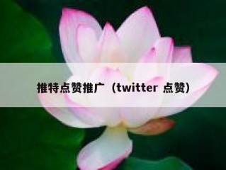 推特点赞推广（twitter 点赞）