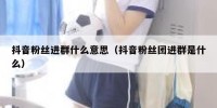 抖音粉丝进群什么意思（抖音粉丝团进群是什么）
