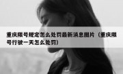 重庆限号规定怎么处罚最新消息图片（重庆限号行驶一天怎么处罚）