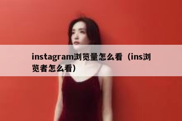 instagram浏览量怎么看(ins浏览者怎么看) 第1张 instagram浏览量怎么看(ins浏览者怎么看) 第1张