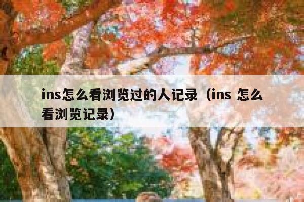 ins怎么看浏览过的人记录（ins 怎么看浏览记录） 第1张