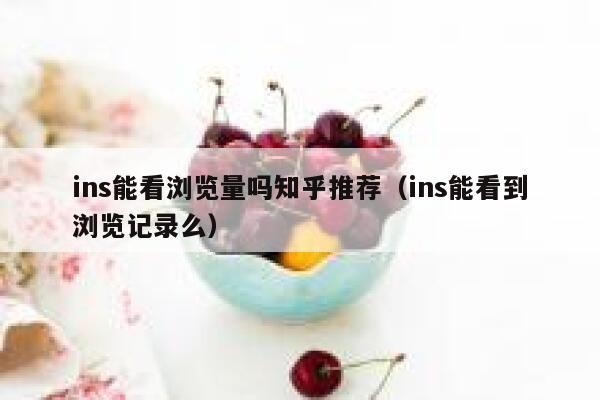 ins能看浏览量吗知乎推荐(ins能看到浏览记录么) 第1张 ins能看浏览量吗知乎推荐(ins能看到浏览记录么) 第1张