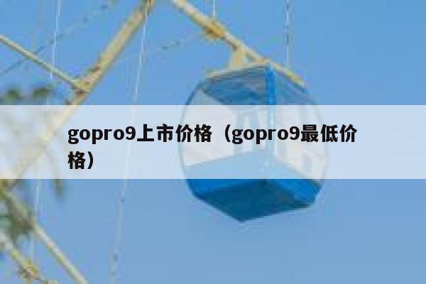 gopro9上市价格（gopro9最低价格） 第1张