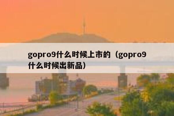 gopro9什么时候上市的（gopro9什么时候出新品） 第1张