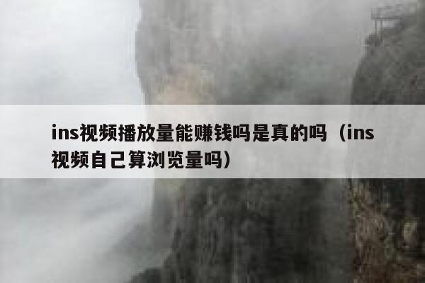 ins视频播放量能赚钱吗是真的吗(ins视频自己算浏览量吗) 第1张 ins视频播放量能赚钱吗是真的吗(ins视频自己算浏览量吗) 第1张