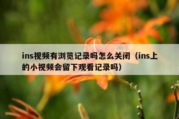 ins视频有浏览记录吗怎么关闭（ins上的小视频会留下观看记录吗） 第1张