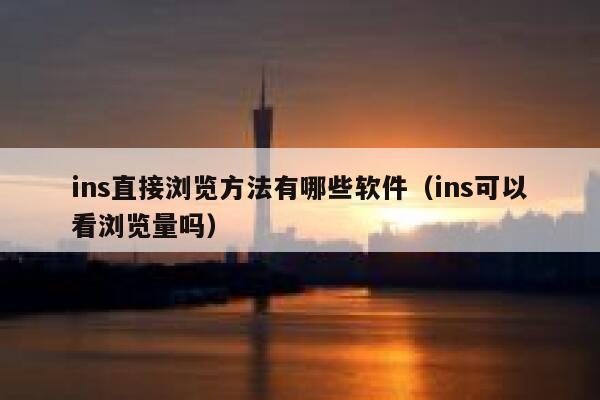 ins直接浏览方法有哪些软件(ins可以看浏览量吗) 第1张 ins直接浏览方法有哪些软件(ins可以看浏览量吗) 第1张