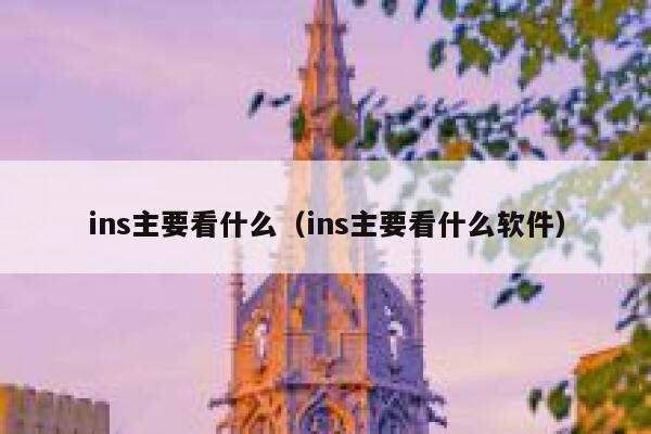 ins主要看什么(ins主要看什么软件) 第1张 ins主要看什么(ins主要看什么软件) 第1张