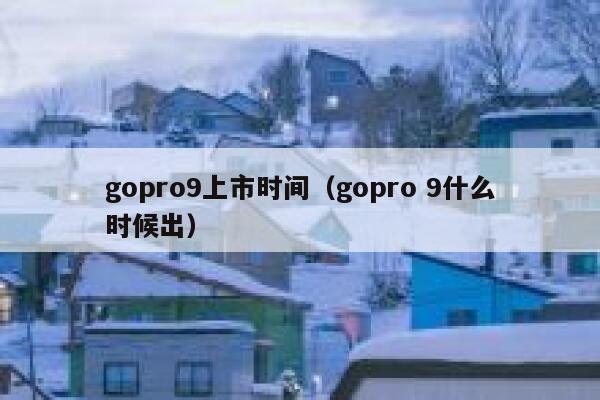 gopro9上市时间（gopro 9什么时候出） 第1张