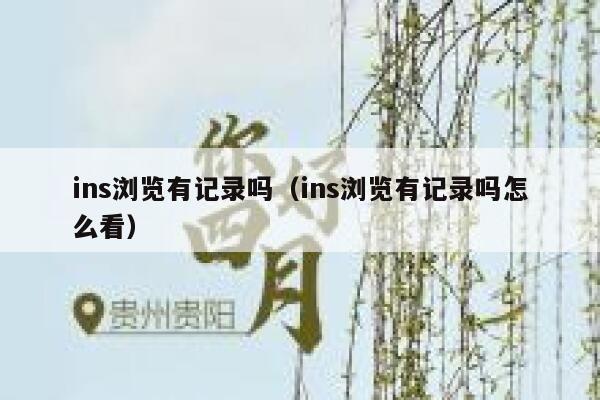 ins浏览有记录吗（ins浏览有记录吗怎么看） 第1张