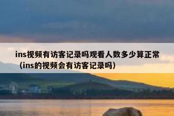 ins视频有访客记录吗观看人数多少算正常（ins的视频会有访客记录吗） 第1张