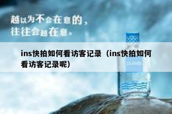 ins快拍如何看访客记录(ins快拍如何看访客记录呢) 第1张 ins快拍如何看访客记录(ins快拍如何看访客记录呢) 第1张