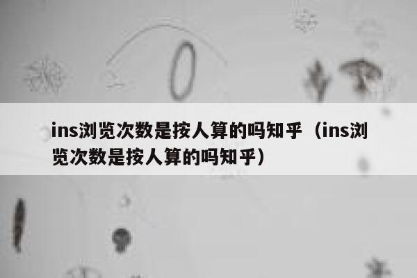 ins浏览次数是按人算的吗知乎(ins浏览次数是按人算的吗知乎) 第1张 ins浏览次数是按人算的吗知乎(ins浏览次数是按人算的吗知乎) 第1张