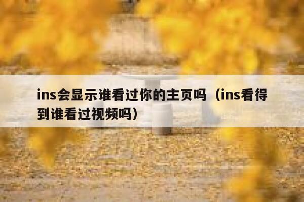 ins会显示谁看过你的主页吗(ins看得到谁看过视频吗) 第1张 ins会显示谁看过你的主页吗(ins看得到谁看过视频吗) 第1张