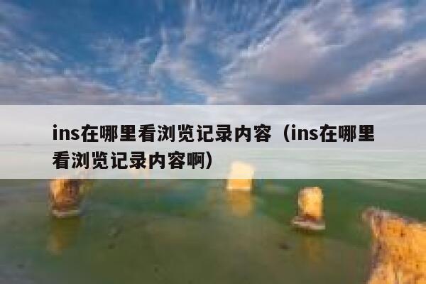 ins在哪里看浏览记录内容（ins在哪里看浏览记录内容啊） 第1张