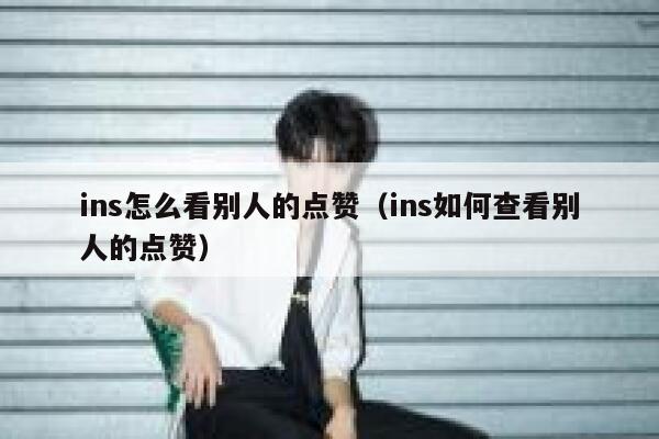 ins怎么看别人的点赞（ins如何查看别人的点赞） 第1张