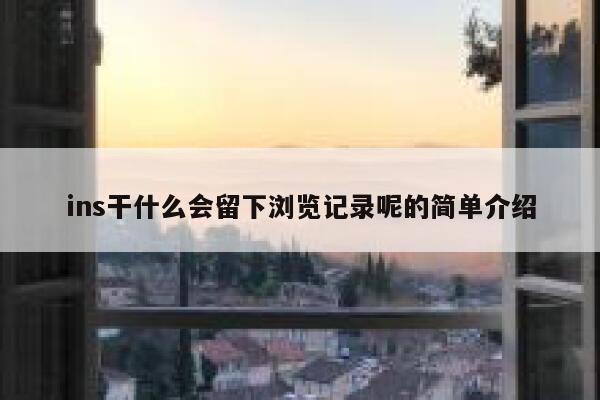 ins干什么会留下浏览记录呢的简单介绍 第1张 ins干什么会留下浏览记录呢的简单介绍 第1张