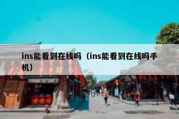 ins能看到在线吗（ins能看到在线吗手机） 第1张