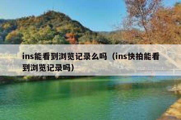 ins能看到浏览记录么吗(ins快拍能看到浏览记录吗) 第1张 ins能看到浏览记录么吗(ins快拍能看到浏览记录吗) 第1张