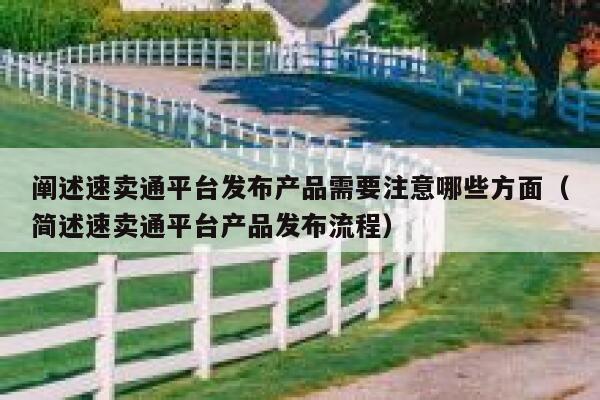 阐述速卖通平台发布产品需要注意哪些方面（简述速卖通平台产品发布流程） 第1张