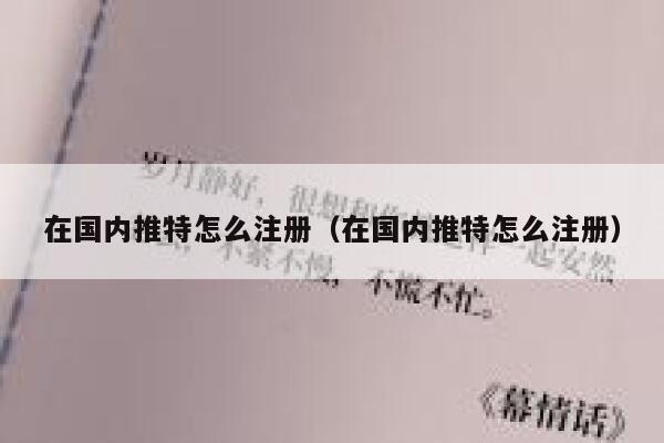 在国内推特怎么注册（在国内推特怎么注册） 第1张