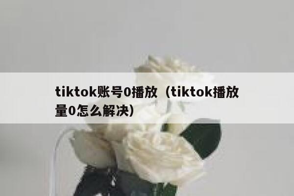tiktok账号0播放(tiktok播放量0怎么解决) 第1张 tiktok账号0播放(tiktok播放量0怎么解决) 第1张