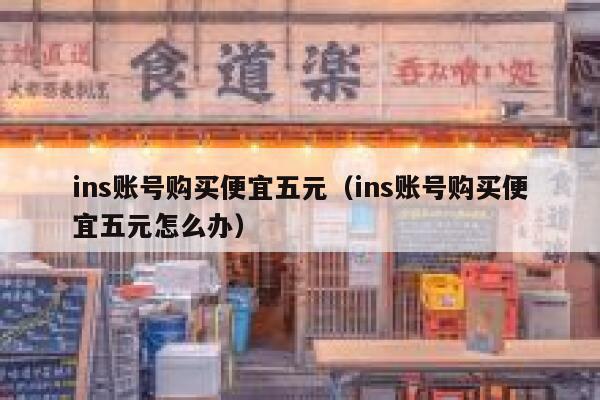 ins账号购买便宜五元（ins账号购买便宜五元怎么办） 第1张