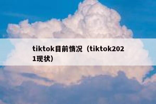 tiktok目前情况（tiktok2021现状） 第1张