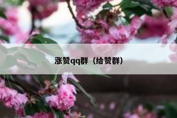 涨赞qq群(给赞群) 第1张 涨赞qq群(给赞群) 第1张