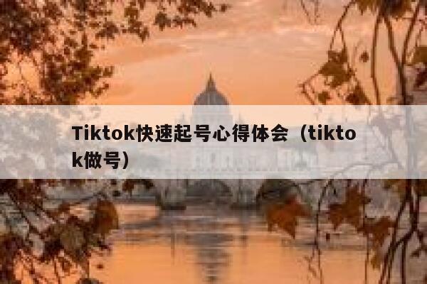 Tiktok快速起号心得体会（tiktok做号） 第1张