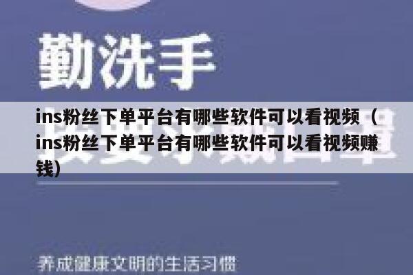 ins粉丝下单平台有哪些软件可以看视频（ins粉丝下单平台有哪些软件可以看视频赚钱） 第1张