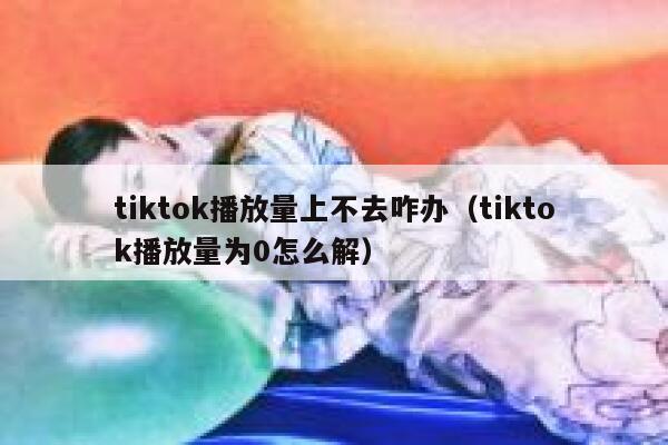 tiktok播放量上不去咋办（tiktok播放量为0怎么解） 第1张