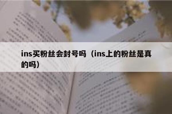 ins买粉丝会封号吗（ins上的粉丝是真的吗） 第1张