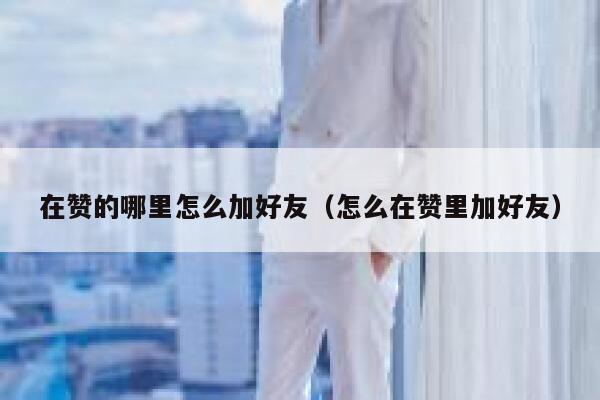 在赞的哪里怎么加好友（怎么在赞里加好友） 第1张