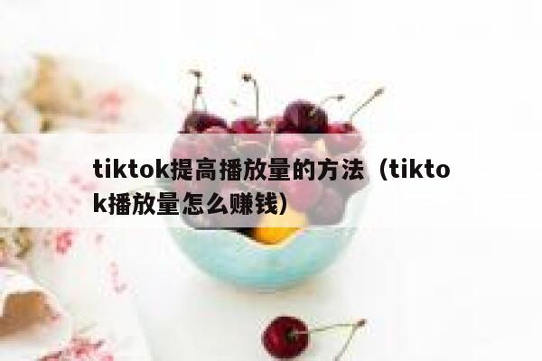 tiktok提高播放量的方法（tiktok播放量怎么赚钱） 第1张