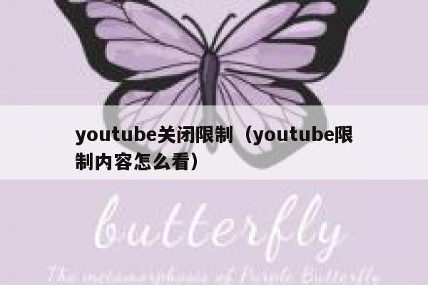 youtube关闭限制（youtube限制内容怎么看） 第1张