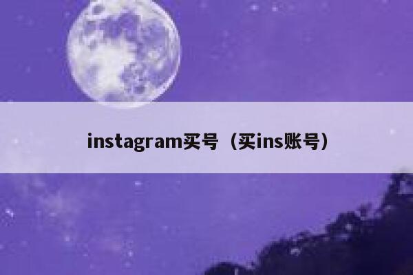 instagram买号(买ins账号) 第1张 instagram买号(买ins账号) 第1张