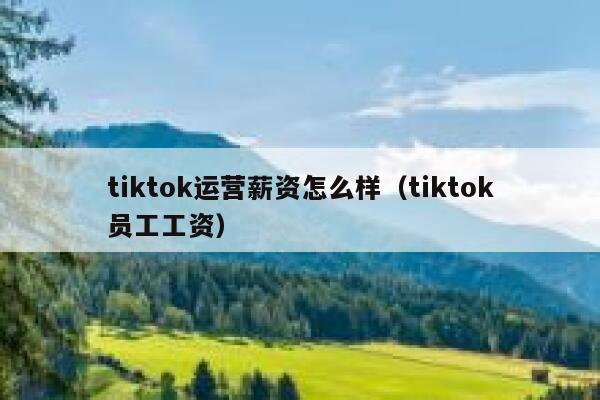 tiktok运营薪资怎么样（tiktok员工工资） 第1张