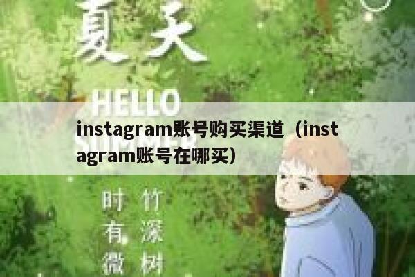 instagram账号购买渠道（instagram账号在哪买） 第1张