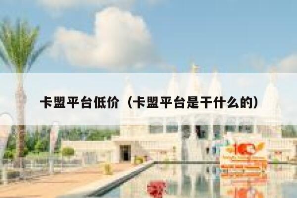 卡盟平台低价（卡盟平台是干什么的） 第1张