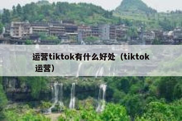 运营tiktok有什么好处（tiktok 运营） 第1张