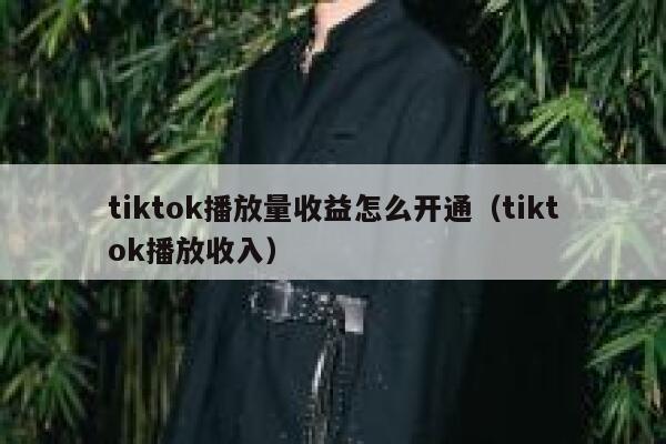 tiktok播放量收益怎么开通（tiktok播放收入） 第1张