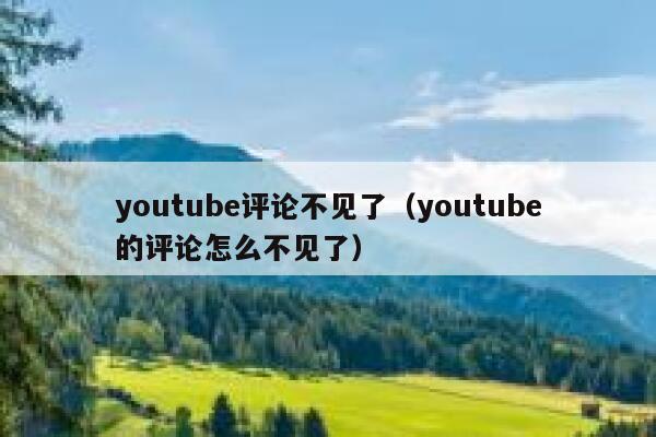 youtube评论不见了（youtube的评论怎么不见了） 第1张
